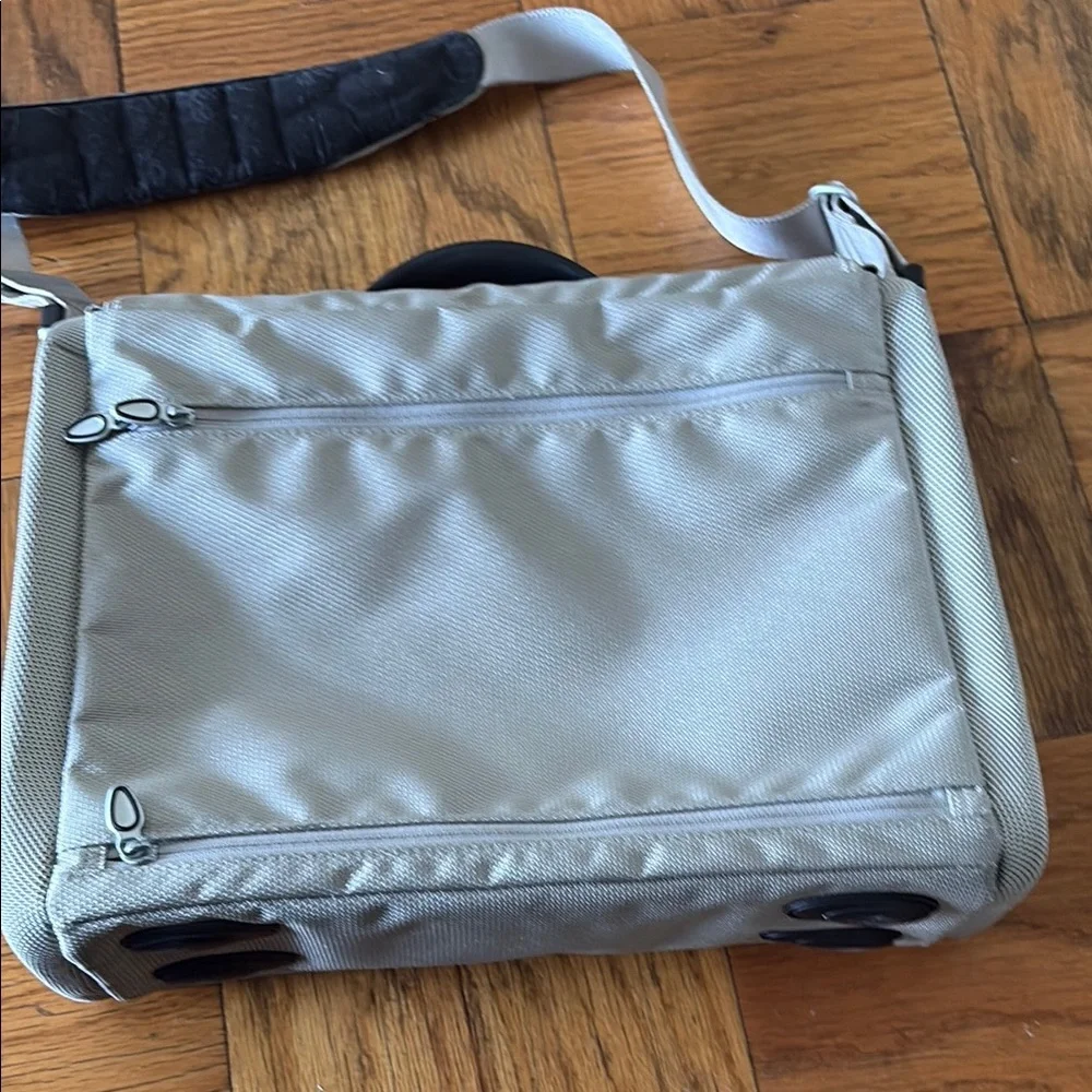 Tumi Gray/Silver Messenger Bag with Modern Design and Durable Material
